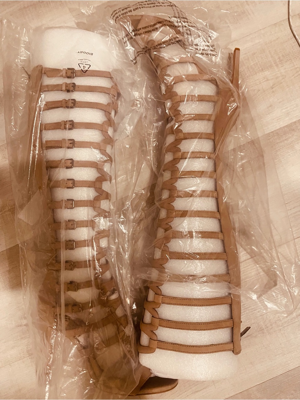 Vince Camuto Tan Over-the-Knee Strappy Boots - Picture 2 of 10